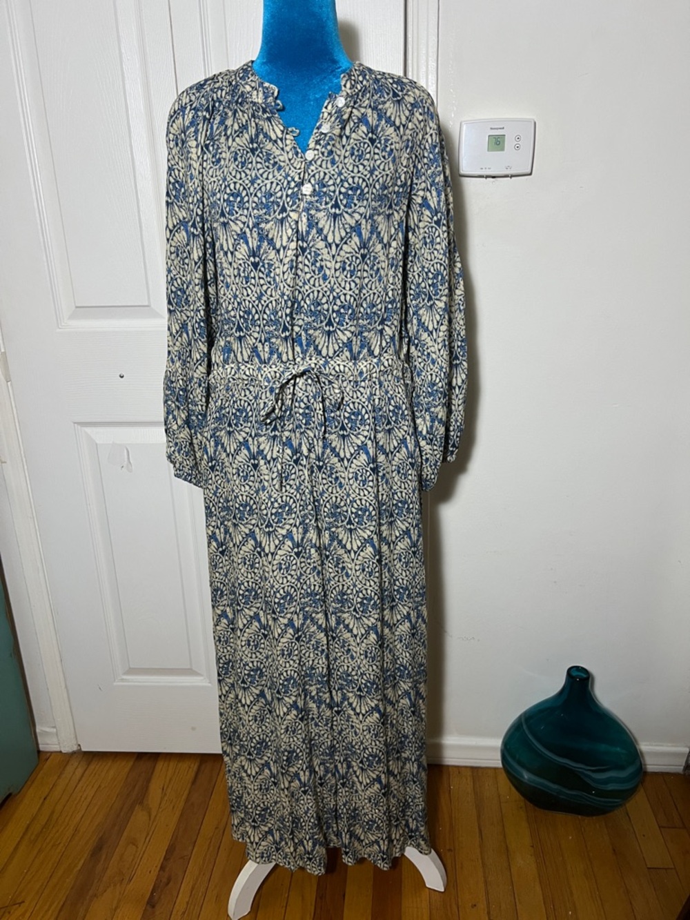 MAISON HOTEL Spain Floral Metallic Detail Maxi Dress Women’s XS S
